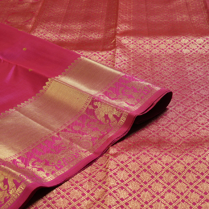Hayagrivas Reddish Pink Handloom Kanjivaram Silk Saree BBD1466L6-4