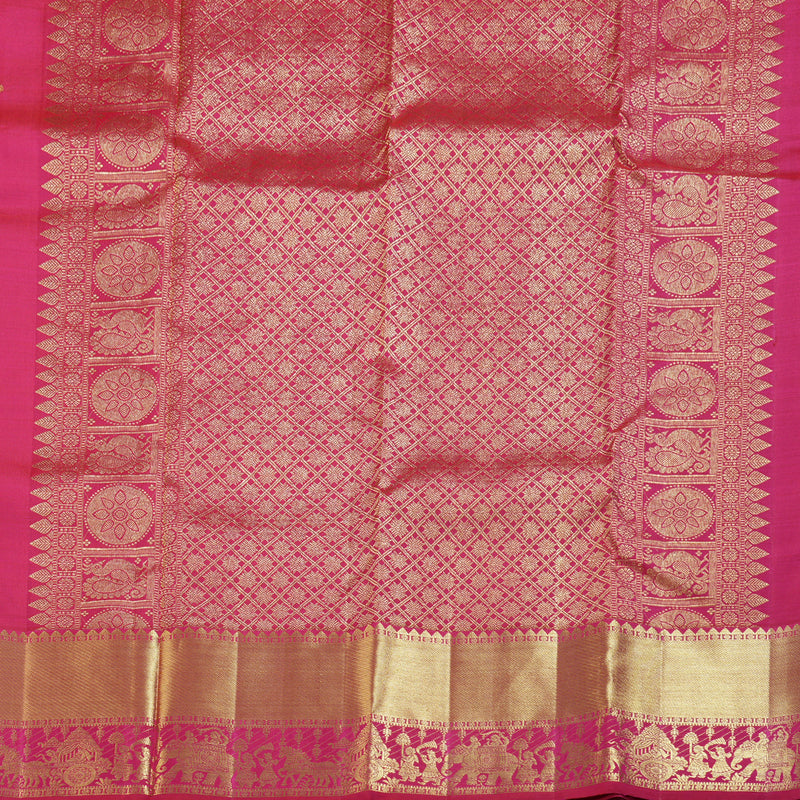 Hayagrivas Reddish Pink Handloom Kanjivaram Silk Saree BBD1466L6-4