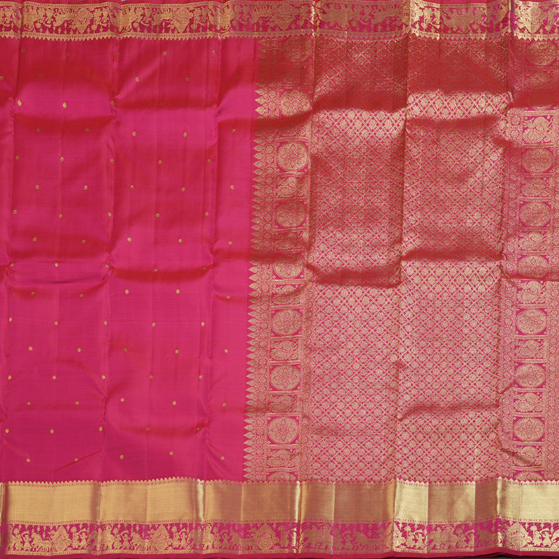 Hayagrivas Reddish Pink Handloom Kanjivaram Silk Saree BBD1466L6-4