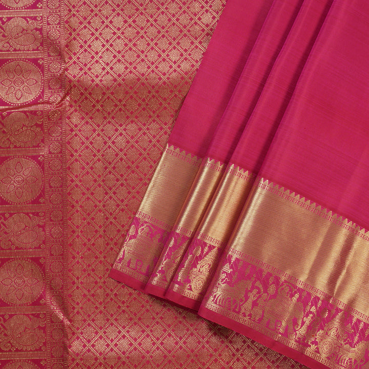 Hayagrivas Reddish Pink Handloom Kanjivaram Silk Saree BBD1466L6-4