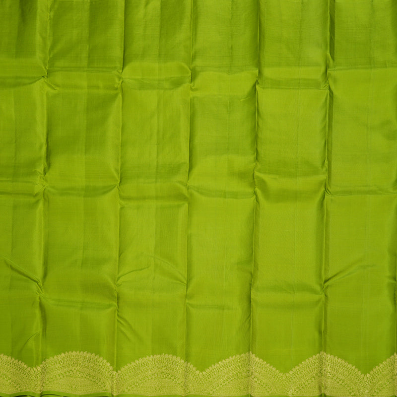 Hayagrivas Parrot Green Handloom Kanjivaram Silk Saree BBD1466L7-5