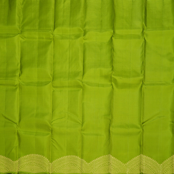 Hayagrivas Parrot Green Handloom Kanjivaram Silk Saree BBD1466L7-5