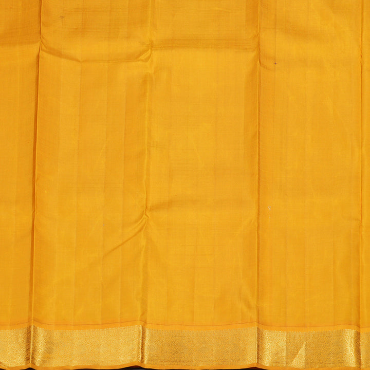 Hayagrivas Teal Blue Handloom Kanjivaram Silk Saree with Mustard Yellow Border BBD1469L2-6