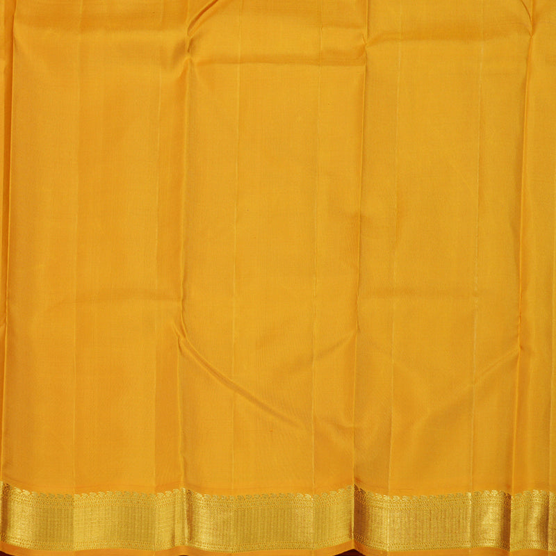 Hayagrivas Purplish Pink Handloom Kanjivaram Silk Saree with Mustard Border BBD146D4-2