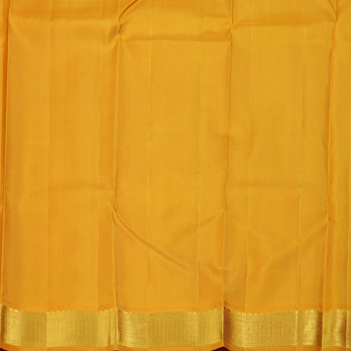 Hayagrivas Purplish Pink Handloom Kanjivaram Silk Saree with Mustard Border BBD146D4-2