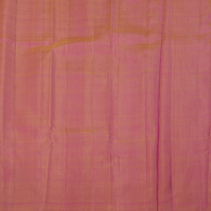 Hayagrivas Sandal Beige Handloom Kanjivaram Silk Saree with Green And Pink Border BBD146D5-1