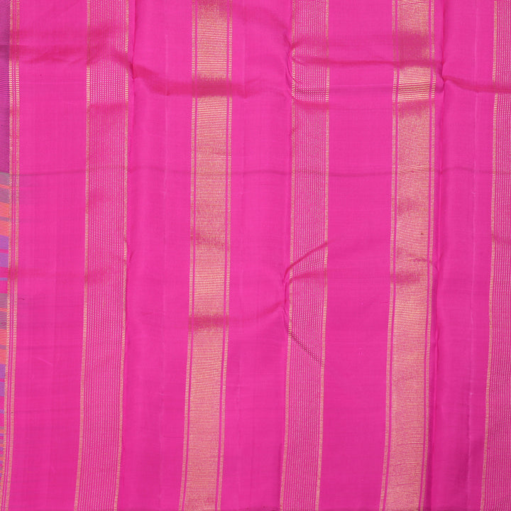 Hayagrivas Blue and Multi Color Checks Handloom Kanjivaram Silk Saree BBD1471L6-1
