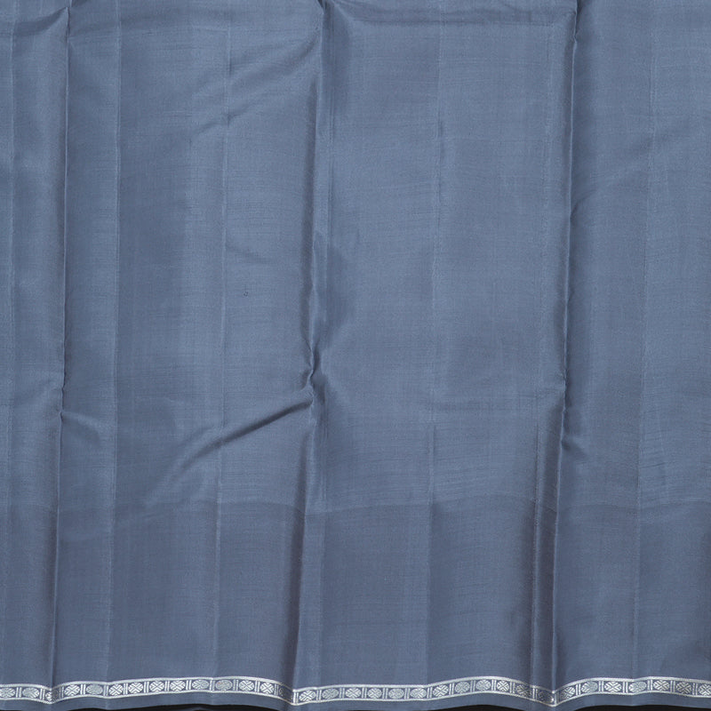 Hayagrivas Sky Blue Handloom Kanjivaram Silk Saree with Bluish Grey Border BBD1472L3-1