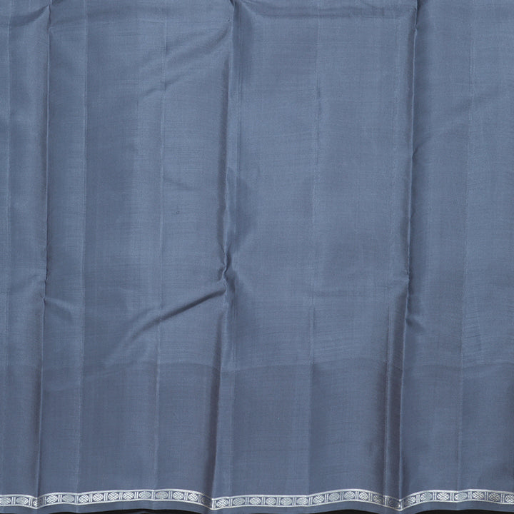 Hayagrivas Sky Blue Handloom Kanjivaram Silk Saree with Bluish Grey Border BBD1472L3-1