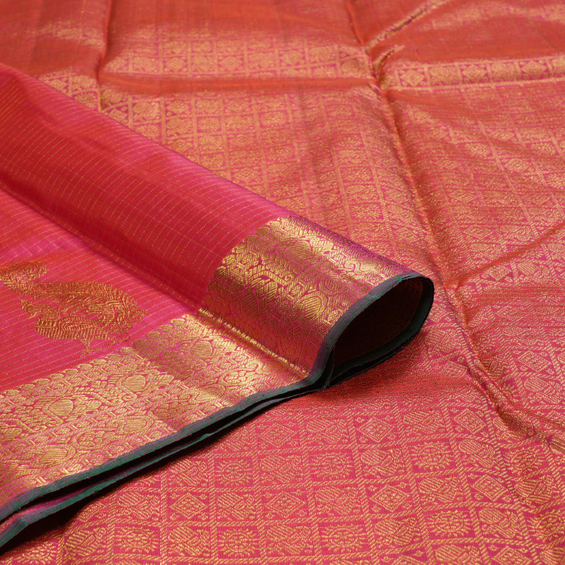 Hayagrivas Nice Pink Handloom Kanjivaram Silk Saree BBD1472L6-1