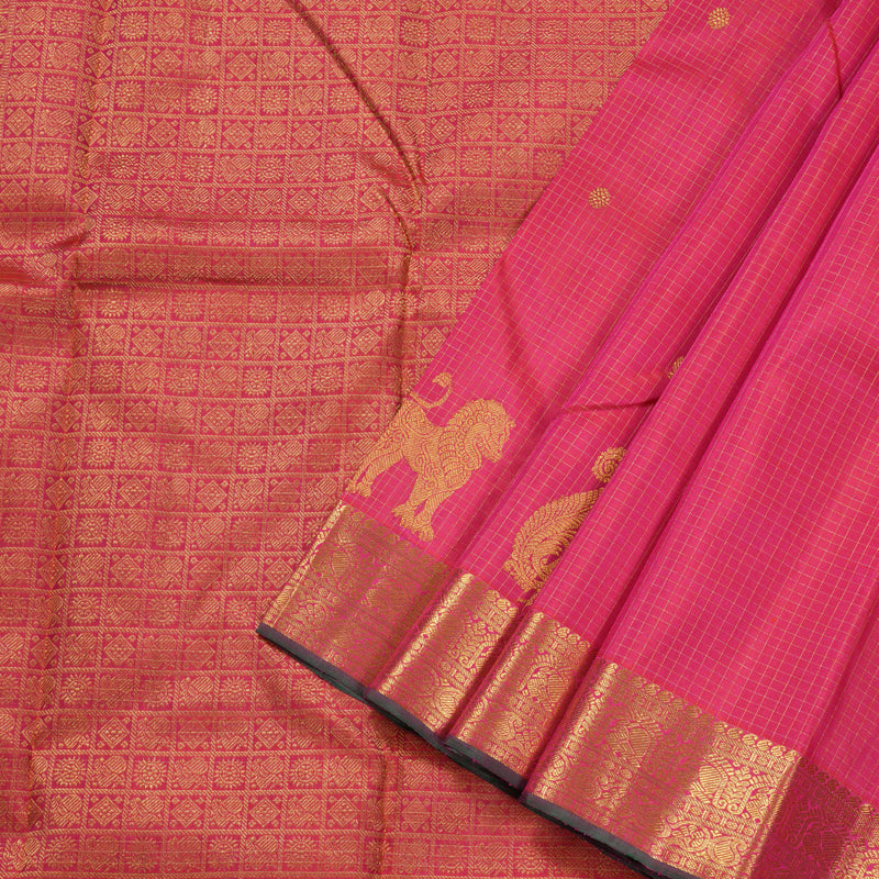 Hayagrivas Nice Pink Handloom Kanjivaram Silk Saree BBD1472L6-1