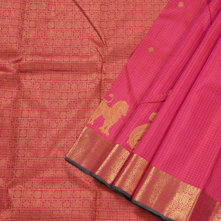 Hayagrivas Nice Pink Handloom Kanjivaram Silk Saree BBD1472L6-1