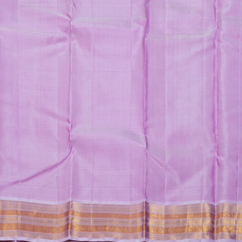 Hayagrivas Alluring Red Handloom Kanjivaram Silk Saree with Lilac Color Border BBD1485L13-1