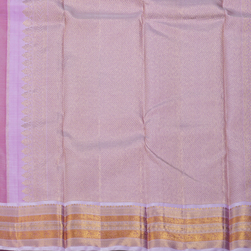 Hayagrivas Alluring Red Handloom Kanjivaram Silk Saree with Lilac Color Border BBD1485L13-1