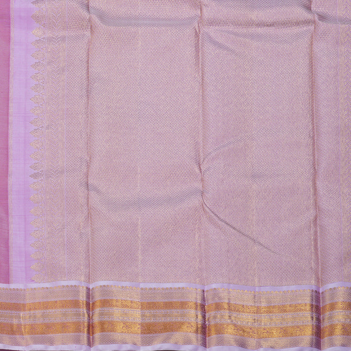 Hayagrivas Alluring Red Handloom Kanjivaram Silk Saree with Lilac Color Border BBD1485L13-1