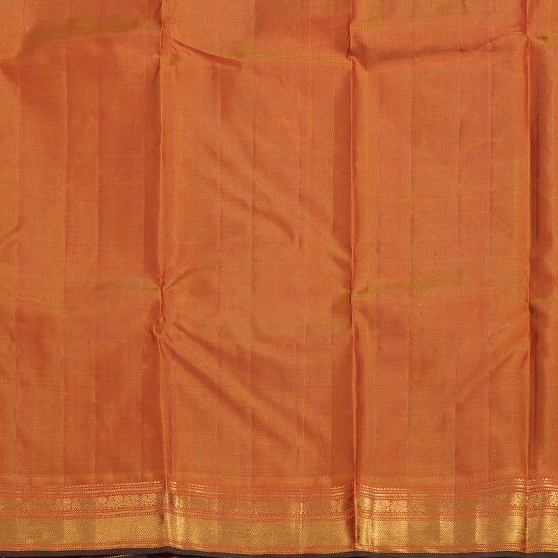 Hayagrivas Dark Blue Handloom Kanjivaram Silk Saree with Dual Tone (Mustard With Pink) Border BBD1485L8-1