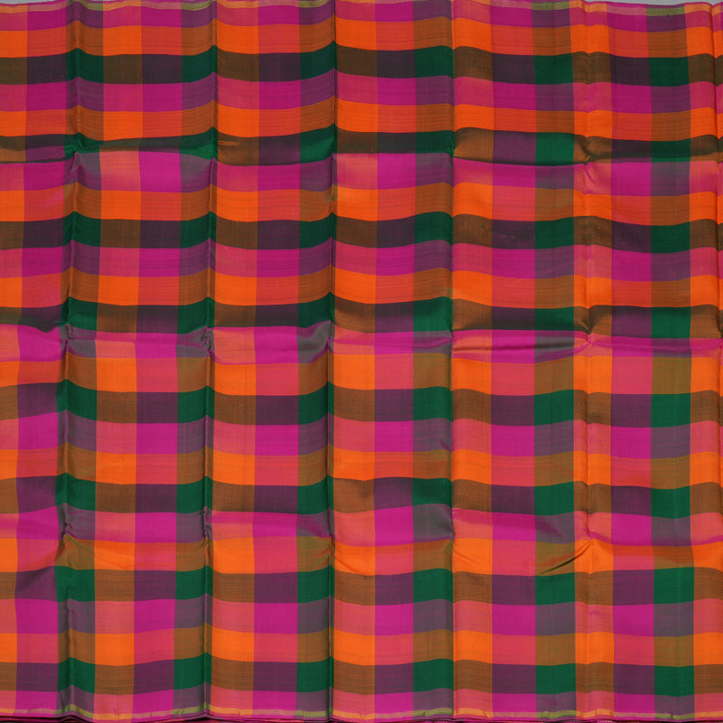 Hayagrivas Handloom Multicolour Checks Kanjivaram Silk Saree BBD1486L1-1