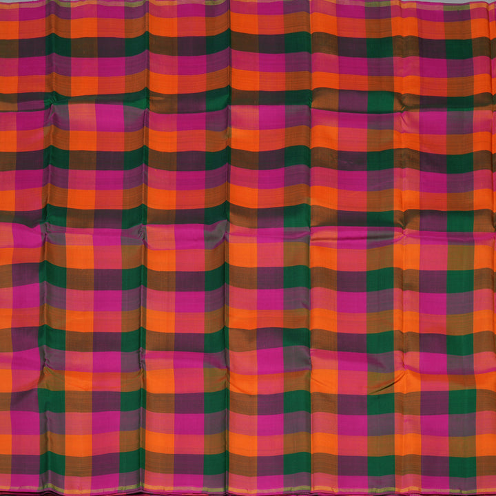Hayagrivas Handloom Multicolour Checks Kanjivaram Silk Saree BBD1486L1-1