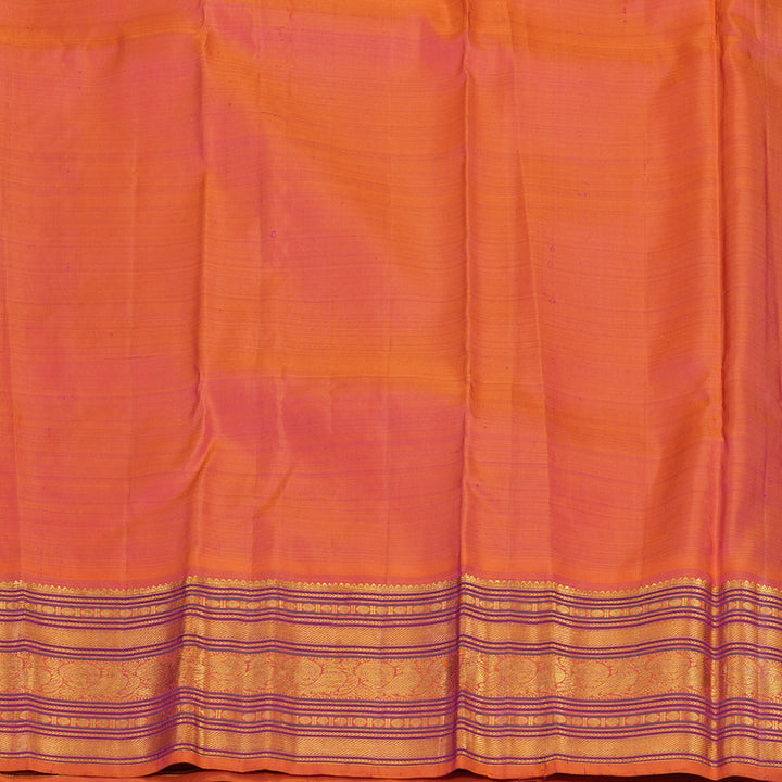 Hayagrivas Handloom Bottle Green Kanjivaram Silk Saree with Orangish Pink border BBD1487L4-1