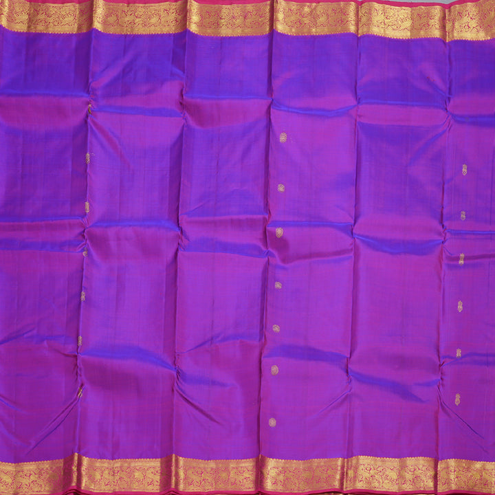 Hayagrivas Purple Handloom Kanjivaram Silk Saree with Pink Border BBD1490L4-2