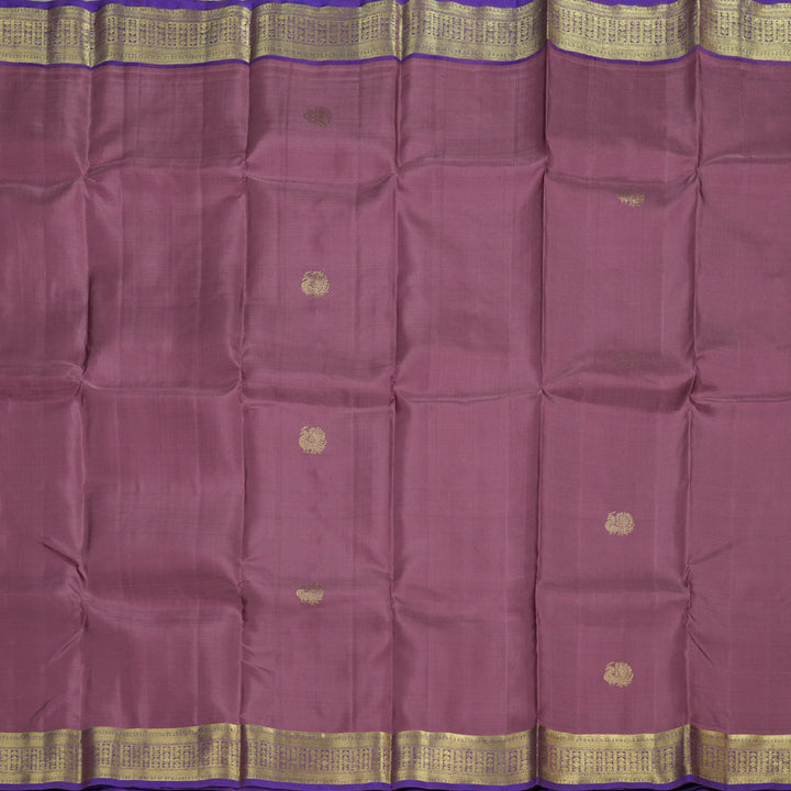 Hayagrivas Rosewood Pink Handloom Kanjivaram Silk Saree with Purple Border BBD1490L5-2
