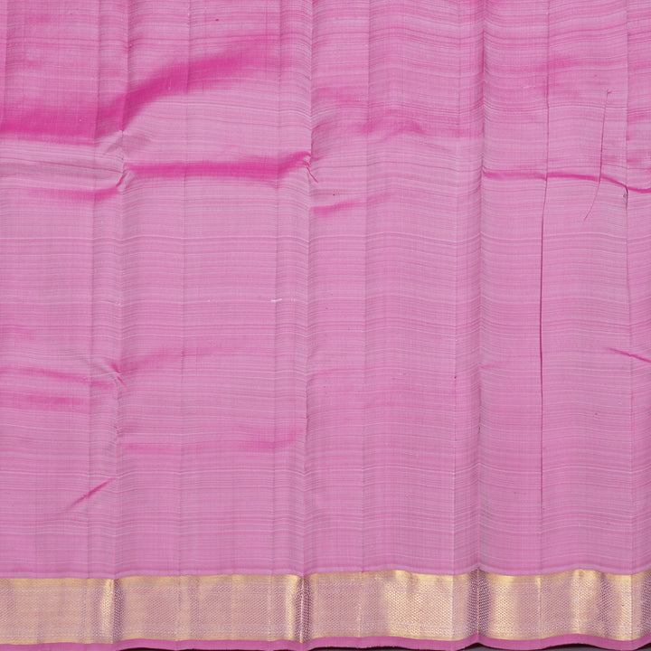Hayagrivas White Handloom Kanjivaram Silk Saree with Baby Pink Border BBD1490L5-3