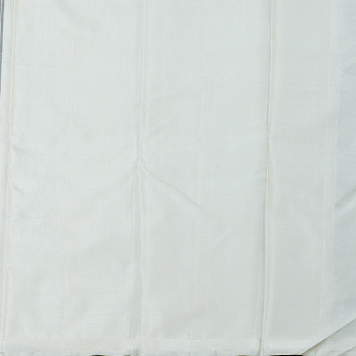 Hayagrivas Black And White Handloom Kanjivaram Silk Saree BBD1491L4-1