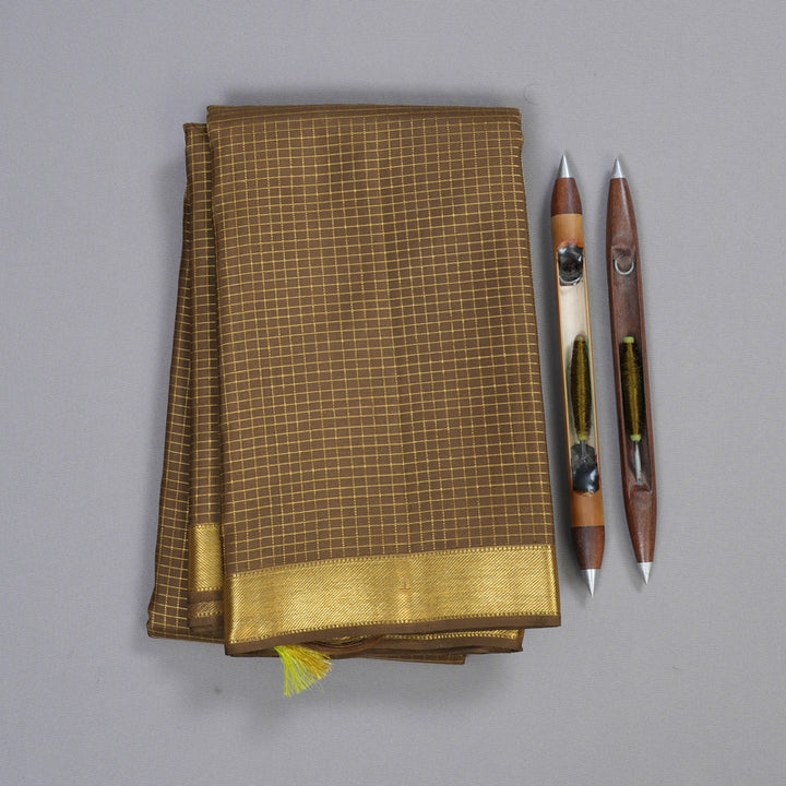 Hayagrivas Fenugreek Handloom Kanjivaram Silk Saree BBD1491L5-1