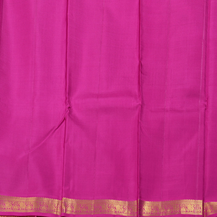 Hayagrivas Magenta Handloom Kanjivaram Silk Saree with Pink Border BBD1492L1-1
