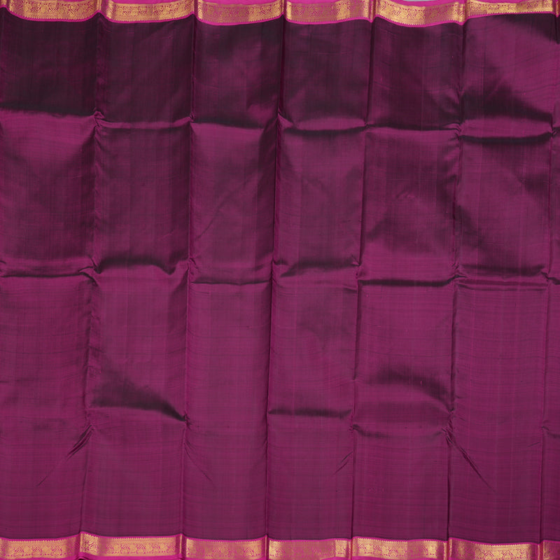 Hayagrivas Magenta Handloom Kanjivaram Silk Saree with Pink Border BBD1492L1-1
