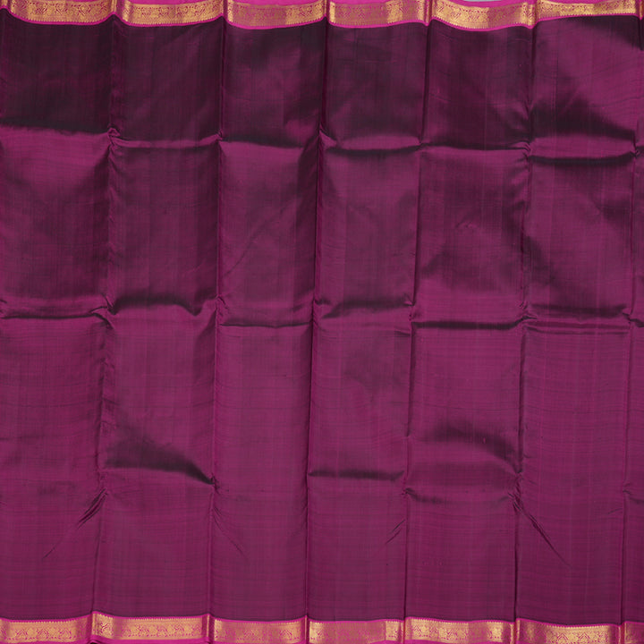 Hayagrivas Magenta Handloom Kanjivaram Silk Saree with Pink Border BBD1492L1-1