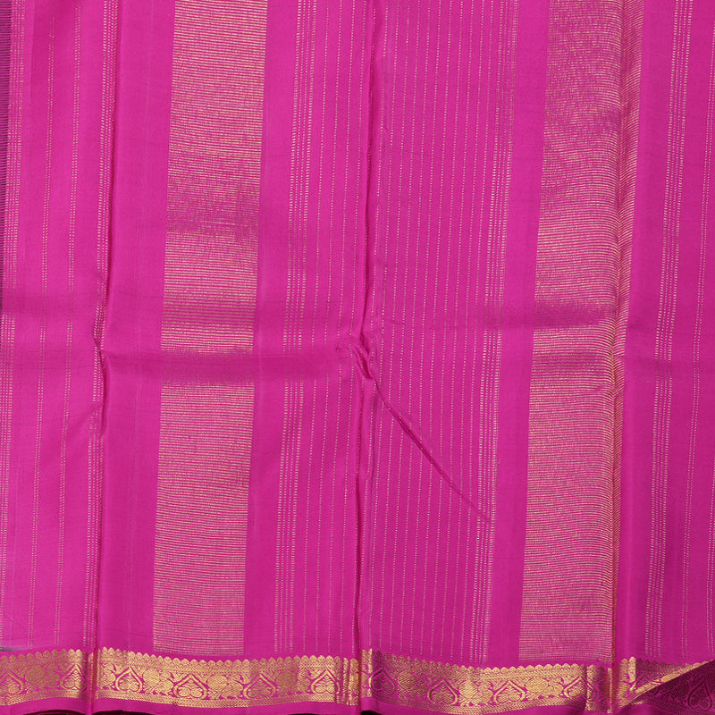 Hayagrivas Magenta Handloom Kanjivaram Silk Saree with Pink Border BBD1492L1-1