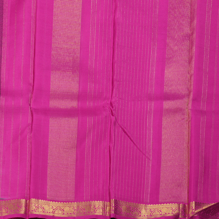 Hayagrivas Magenta Handloom Kanjivaram Silk Saree with Pink Border BBD1492L1-1