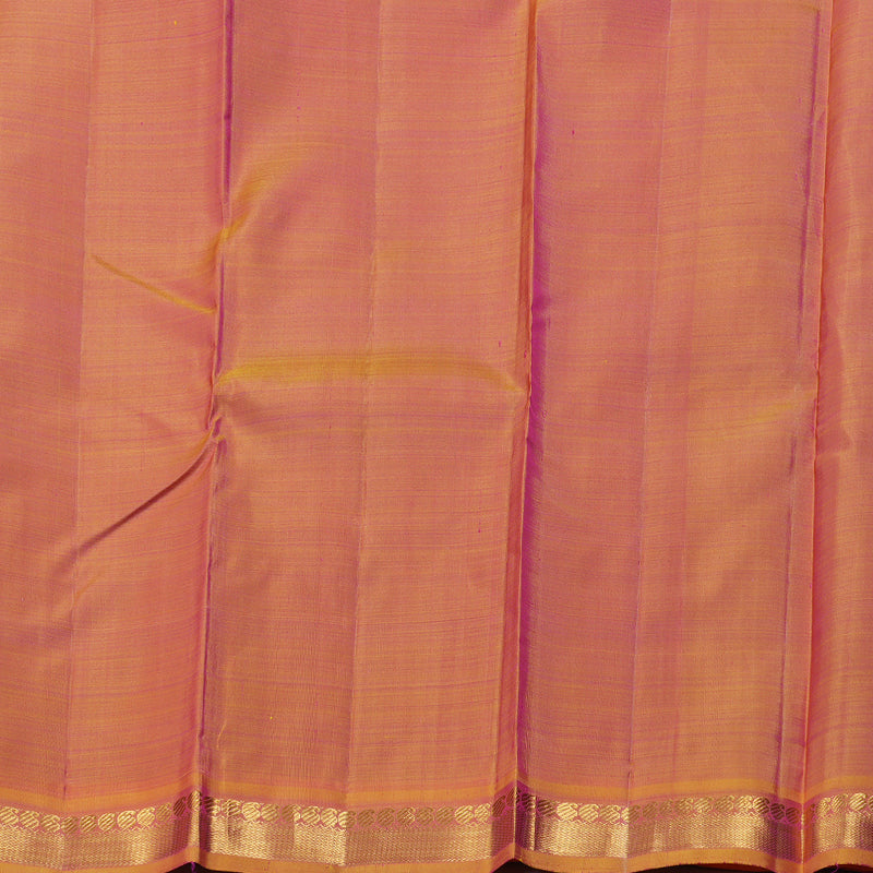 Hayagrivas Purple Handloom Kanjivaram Silk Saree with Dual Tone (Yellow With Pink) Border-BBD1492L2-1