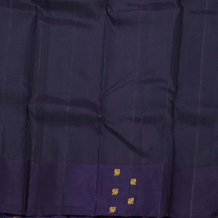 Hayagrivas Wine Purple Handloom Kanjivaram Silk Saree with Plum Purple Border BBD1493L1-1