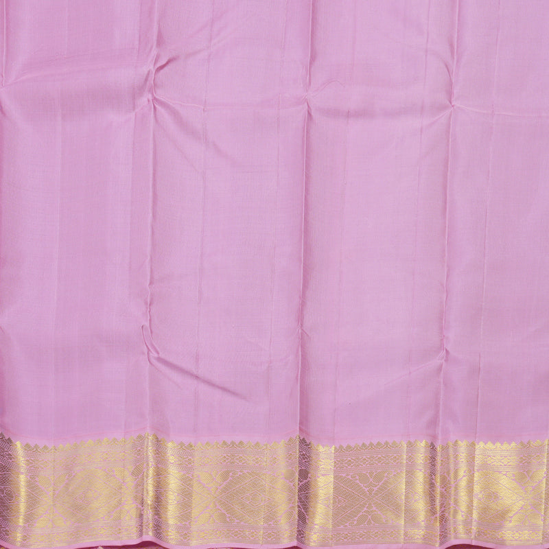 Hayagrivas Purple Handloom Kanjivaram Silk Saree with Baby Pink Border BBD1497L1-1