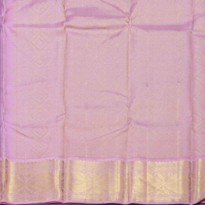 Hayagrivas Purple Handloom Kanjivaram Silk Saree with Baby Pink Border BBD1497L1-1