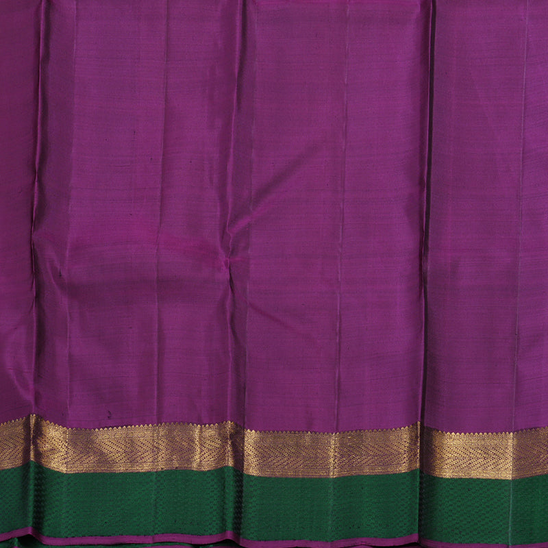 Hayagrivas Sampanga Yellow Handloom Kanjivaram Silk Saree with Purple And Green Border BBD1498L5-1