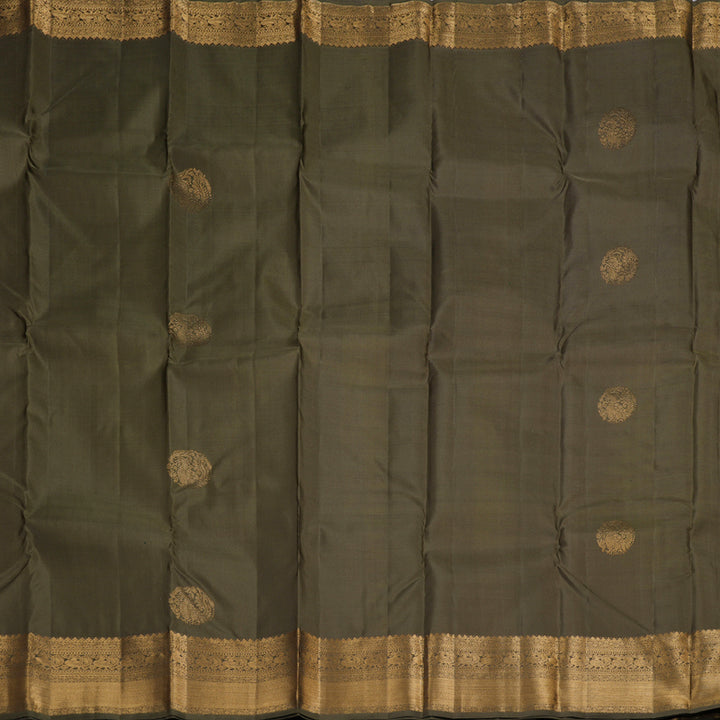 Hayagrivas Dark Chocolate Brown Handloom Kanjivaram Silk Saree BBD1499L1-4