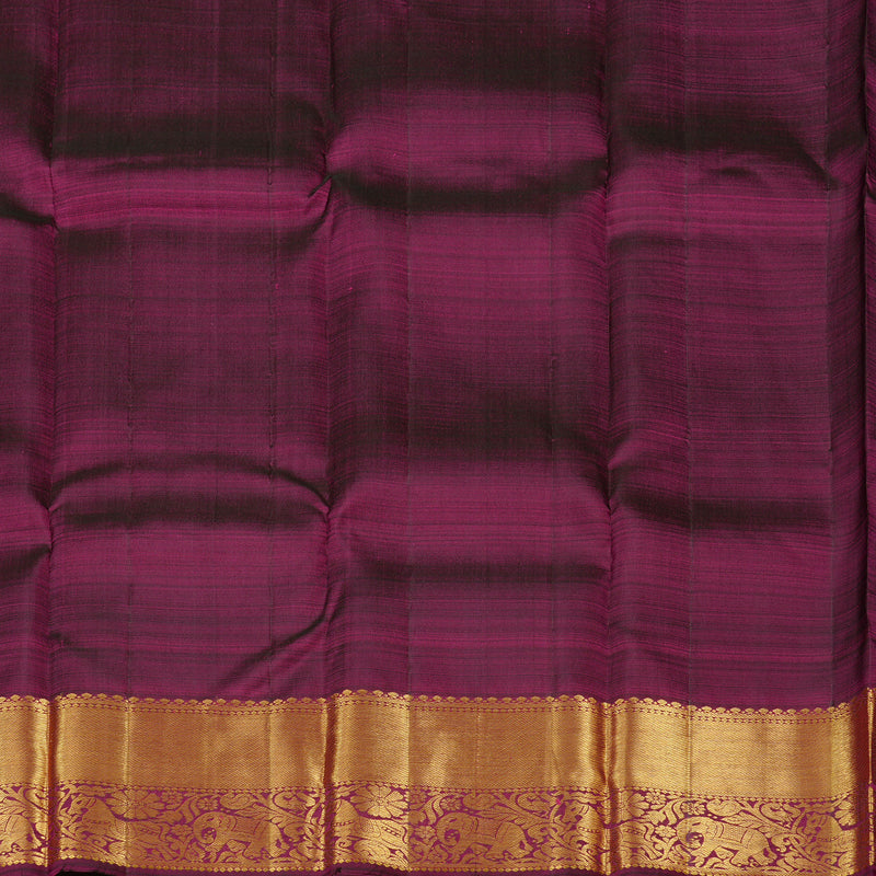 Hayagrivas Handloom Kanjivaram Silk Saree in Lustrous Dark Purple BBD1499L15-3
