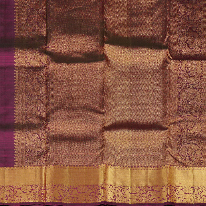 Hayagrivas Handloom Kanjivaram Silk Saree in Lustrous Dark Purple BBD1499L15-3