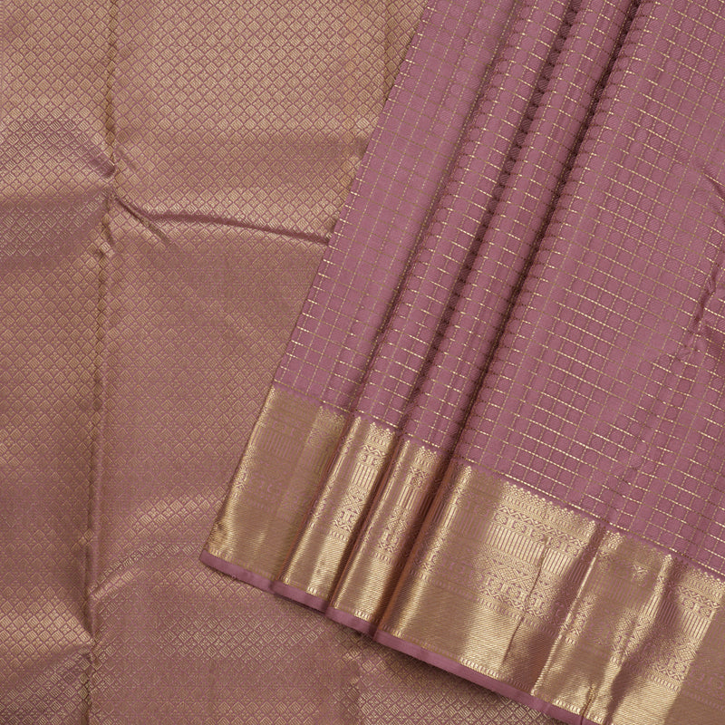Hayagrivas Rosewood Pink Handloom Kanjivaram Silk Saree BBD1499L3-1