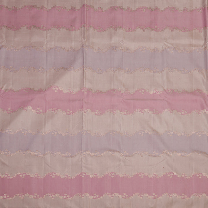 Hayagrivas Handloom Kanjivaram Borderless Silk Saree in Classic Dusky Pink BBD149D7-1