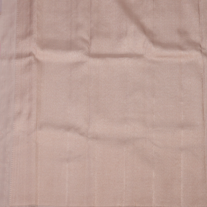Hayagrivas Handloom Kanjivaram Borderless Silk Saree in Classic Dusky Pink BBD149D7-1