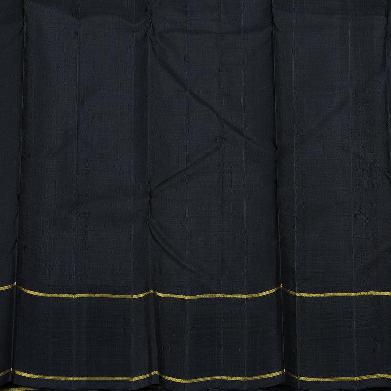 Hayagrivas Handloom Beige With Black Korvai Kanjivaram Silk Saree BBD1505A1-1