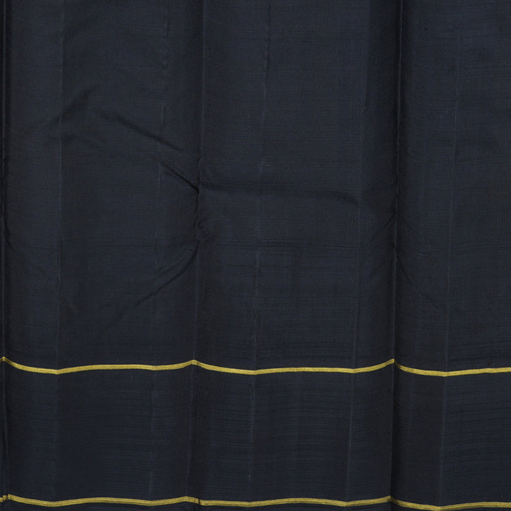 Hayagrivas Classic Kanjivaram Silk Saree in Half White with Black contrast BBD1505A1-2