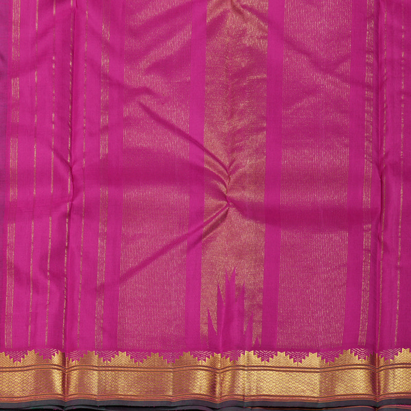 Hayagrivas Purple Handloom Kanjivaram Silk Saree with Pink Border BBD1507A2-3