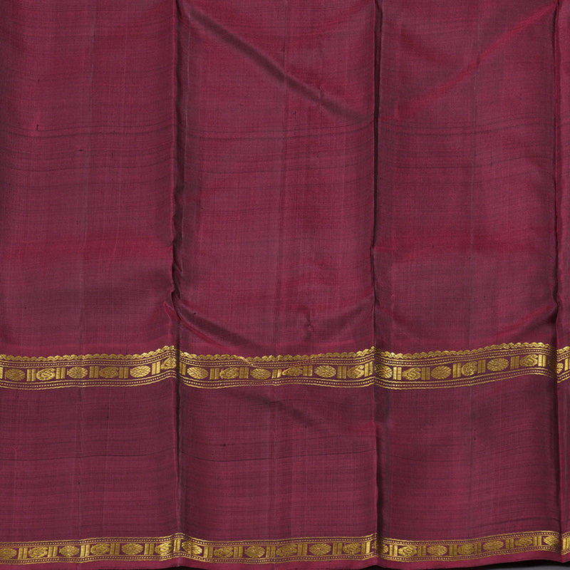 Hayagrivas Luxurious Bottle Green Handloom Kanjivaram Silk Saree with Ganga Jamuna (Honey Mustard And Maroon) Border BBD1547A5-6