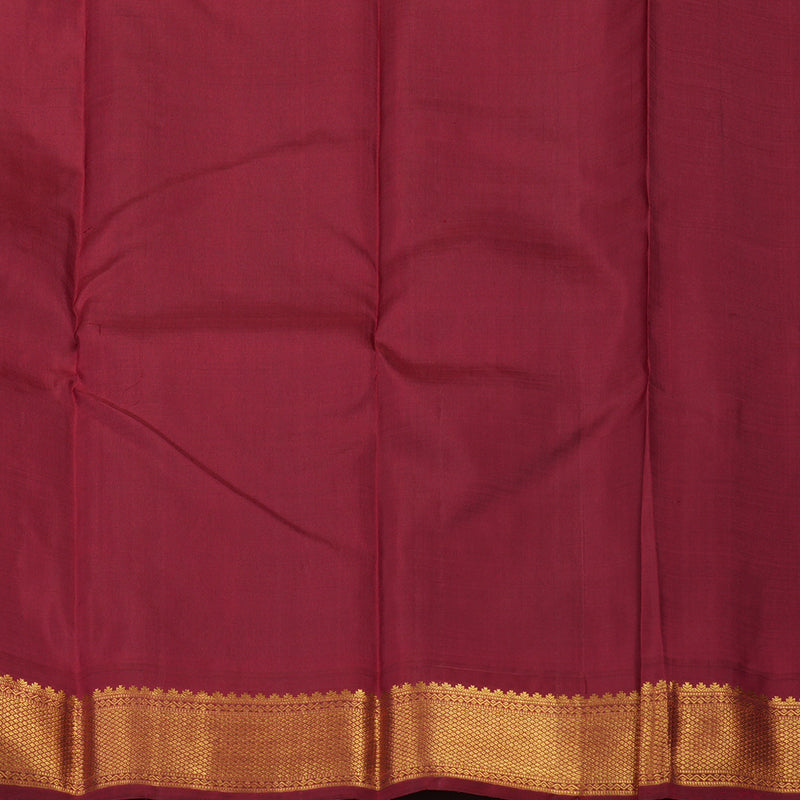 Hayagrivas Handloom Sea Green Kanjivaram Silk Saree with Maroon border BBD1547A9-6