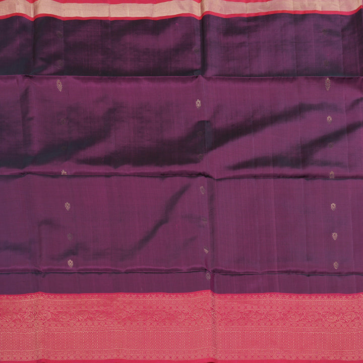 Hayagrivas Handloom Purple Soft Silk Saree with Pink Border BBD1557A9-2